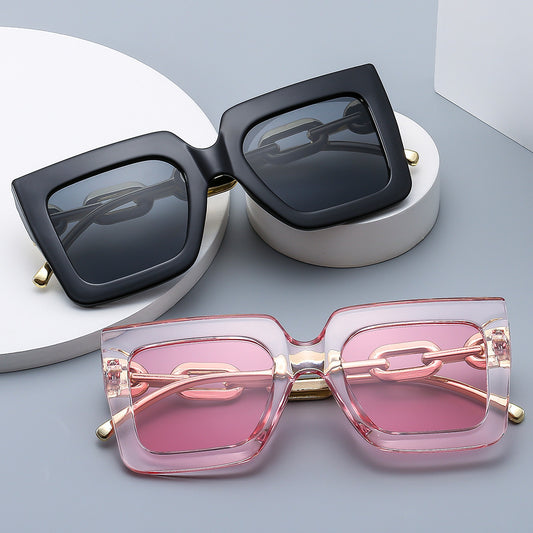 Square Chain Sunglasses Sun Glasses Retro Personalized Fashion Sunglasses For Women