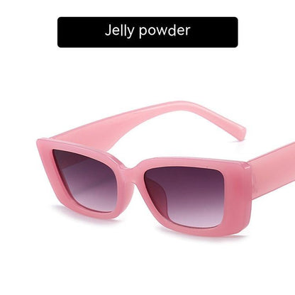 Jelly Color Square Sun Glasses Concave Shape