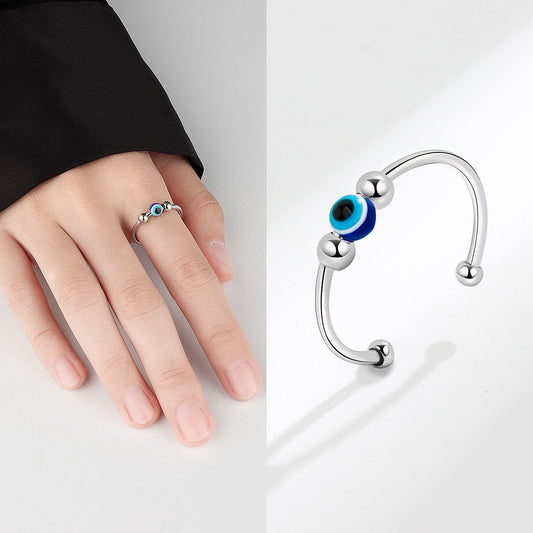 Turnable Ring Decompression Anxiety Ring Fish Eye Jewelry